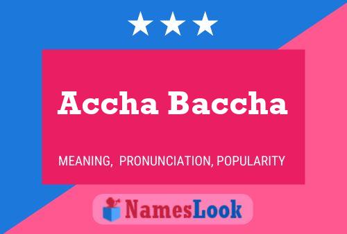 Accha Baccha Name Poster