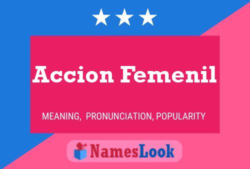 Accion Femenil Name Poster