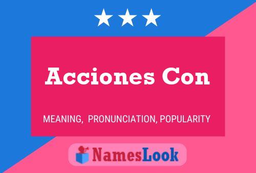 Acciones Con Name Poster