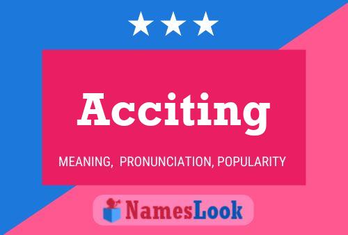 Acciting Name Poster