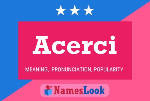 Acerci Name Poster