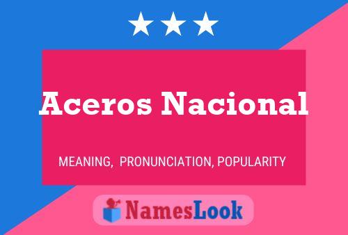 Aceros Nacional Name Poster