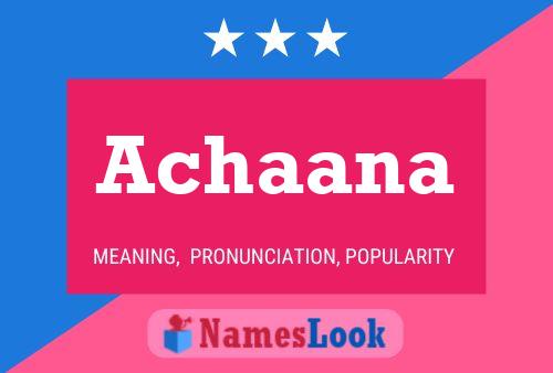 Achaana Name Poster