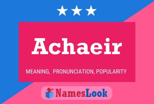 Achaeir Name Poster