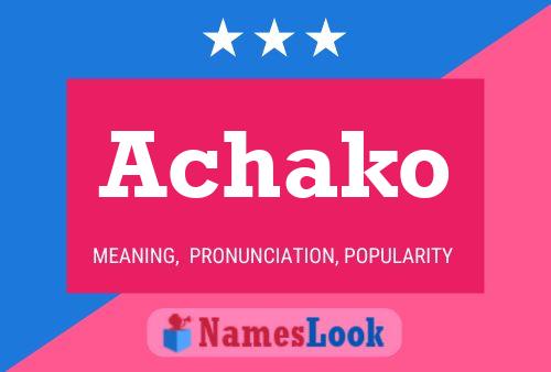 Achako Name Poster