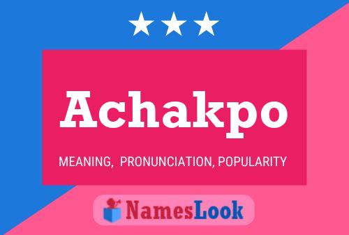 Achakpo Name Poster