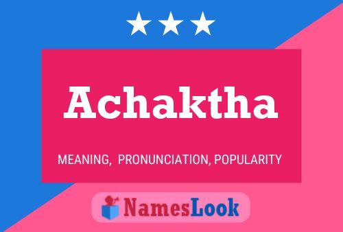 Achaktha Name Poster