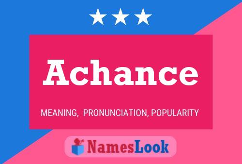 Achance Name Poster