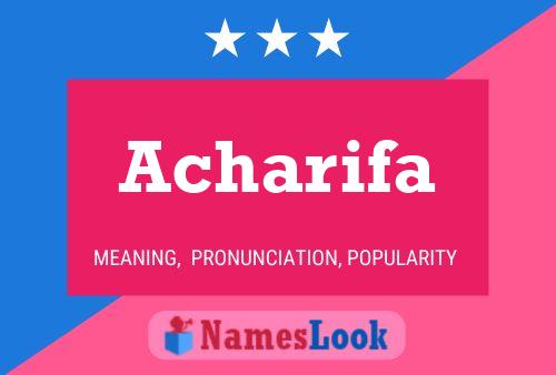 Acharifa Name Poster