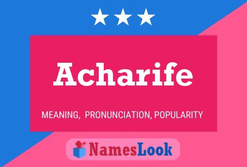 Acharife Name Poster