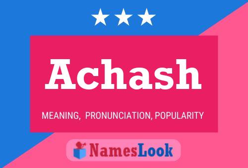 Achash Name Poster