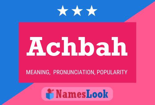 Achbah Name Poster