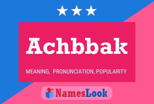 Achbbak Name Poster