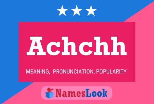 Achchh Name Poster