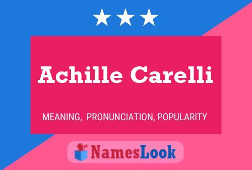 Achille Carelli Name Poster