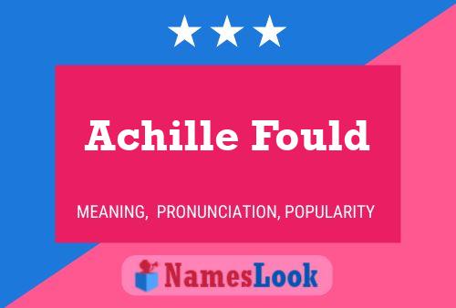 Achille Fould Name Poster