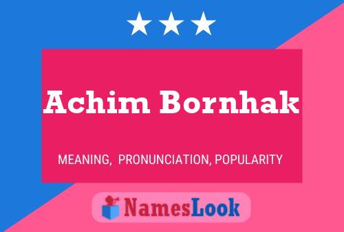 Achim Bornhak Name Poster