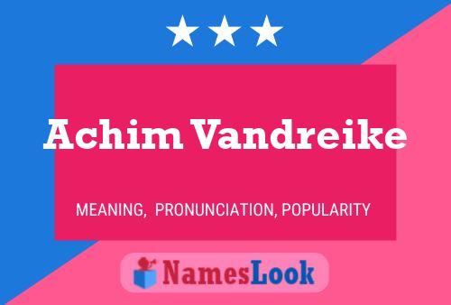 Achim Vandreike Name Poster