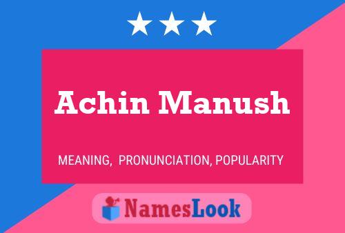 Achin Manush Name Poster