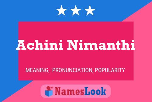 Achini Nimanthi Name Poster