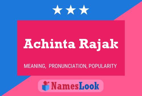 Achinta Rajak Name Poster