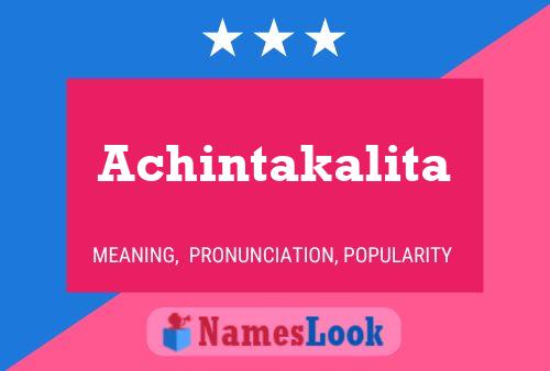 Achintakalita Name Poster