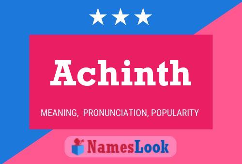 Achinth Name Poster