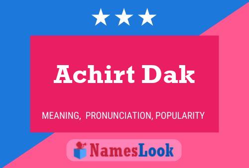 Achirt Dak Name Poster