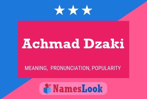 Achmad Dzaki Name Poster