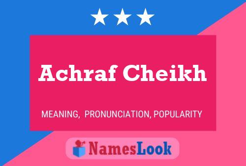 Achraf Cheikh Name Poster