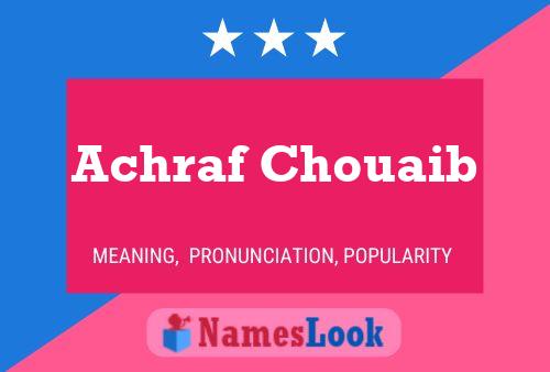 Achraf Chouaib Name Poster