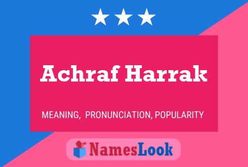 Achraf Harrak Name Poster