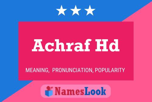 Achraf Hd Name Poster