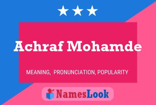 Achraf Mohamde Name Poster