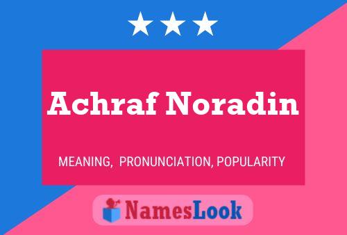 Achraf Noradin Name Poster