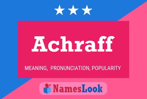 Achraff Name Poster