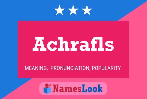 Achrafls Name Poster