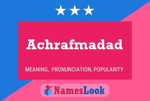 Achrafmadad Name Poster