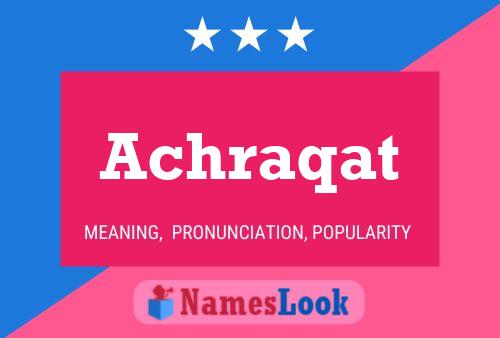 Achraqat Name Poster