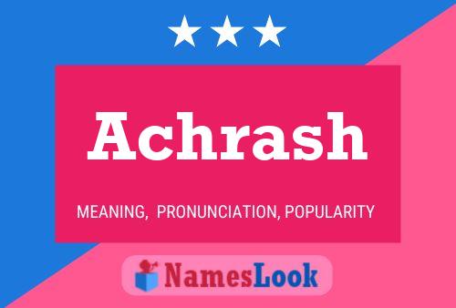 Achrash Name Poster