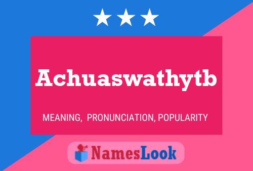 Achuaswathytb Name Poster