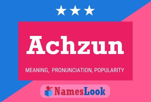 Achzun Name Poster