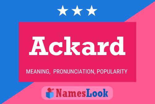 Ackard Name Poster