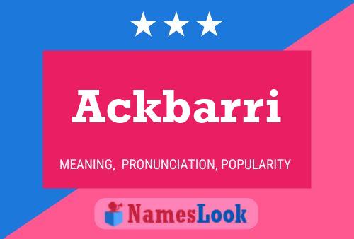 Ackbarri Name Poster