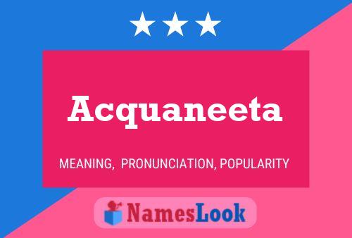 Acquaneeta Name Poster