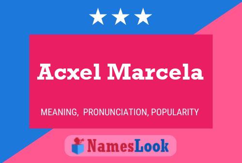 Acxel Marcela Name Poster