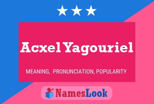 Acxel Yagouriel Name Poster