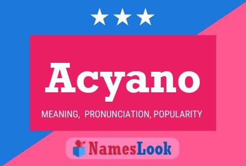 Acyano Name Poster