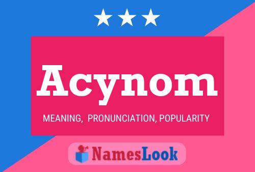 Acynom Name Poster