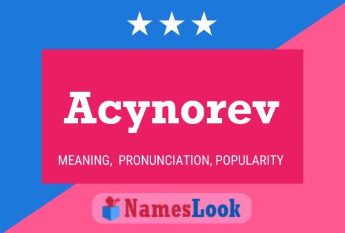 Acynorev Name Poster